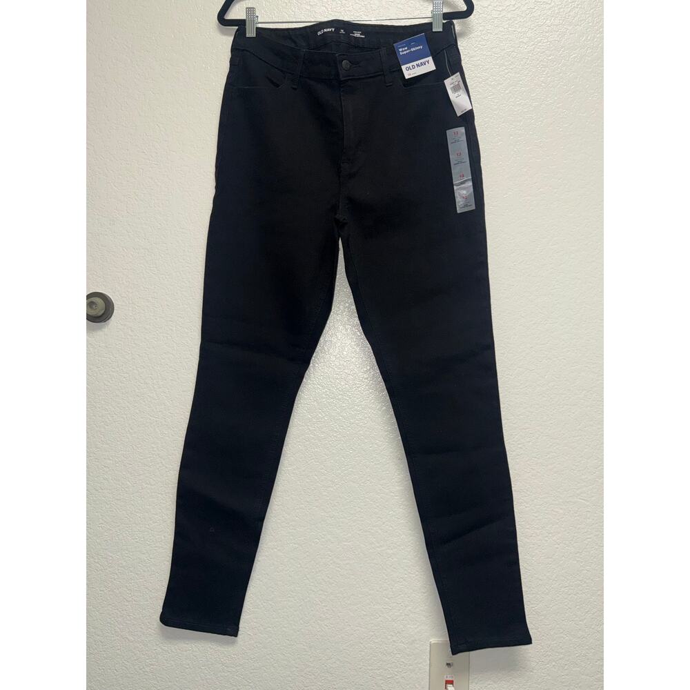 NWT Old Navy High-Rise Wow Super Skinny Black Jeans Size 12 Short